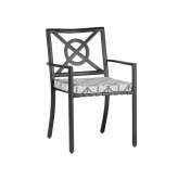 Sztaplowane aluminiowe krzesło ogrodowe z podłokietnikami Oxley's Furniture Sienna