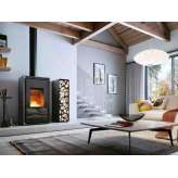 Piec na drewno opalany szkłem i stalą Klasa A+ Palazzetti Iki UP