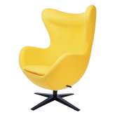 Podstawa Fotel Egg szeroki Black żółty 5 - wełna | czarna
