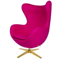 Podstawa Fotel Egg szeroki Gold fuksja 11 - wełna | złota