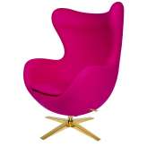 Podstawa Fotel Egg szeroki Gold fuksja 11 - wełna | złota
