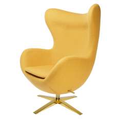 Podstawa Fotel Egg szeroki Gold musztardowy 13 - wełna | złota