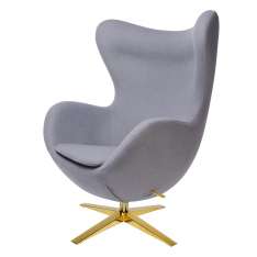 Podstawa Fotel Egg szeroki Gold szary 18 - wełna | złota