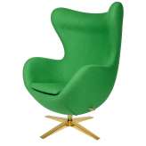 Podstawa Fotel Egg szeroki Gold zielony 10 - wełna | złota