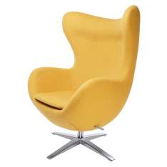 Podstawa Fotel Egg szeroki musztardowy 13 - wełna | stal