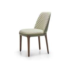 Krzesło z tuftowanej skóry Parla Sabien
