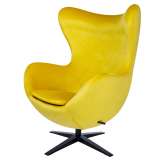 Podstawa Fotel Egg szeroki Velvet Black żółty 20 - welur | czarna