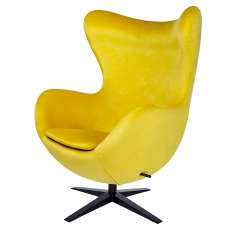 Podstawa Fotel Egg szeroki Velvet Black żółty 20 - welur | czarna