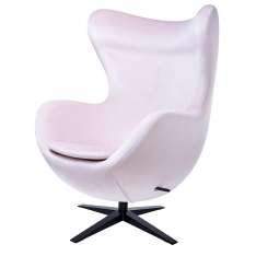 Podstawa Fotel Egg szeroki Velvet Black jasny róż 30 - welur | czarna