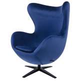 Podstawa Fotel Egg szeroki Velvet Black ciemny niebieski 49 - welur | czarna