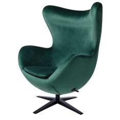 Podstawa Fotel Egg szeroki Velvet Black ciemny zielony 18 - welur | czarna