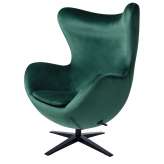 Podstawa Fotel Egg szeroki Velvet Black ciemny zielony 18 - welur | czarna