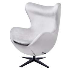 Podstawa Fotel Egg szeroki Velvet Black jasny szary 37 - welur | czarna