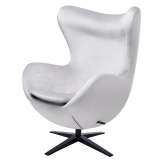 Podstawa Fotel Egg szeroki Velvet Black jasny szary 37 - welur | czarna