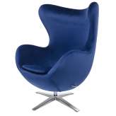 Podstawa Fotel Egg szeroki Velvet ciemny niebieski 49 - welur | stal