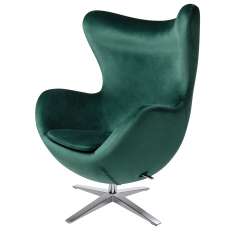 Podstawa Fotel Egg szeroki Velvet ciemny zielony 18 - welur | stal