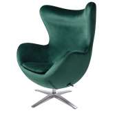 Podstawa Fotel Egg szeroki Velvet ciemny zielony 18 - welur | stal