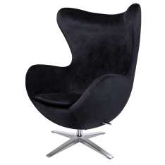 Podstawa Fotel Egg szeroki Velvet czarny 50 - welur | stal