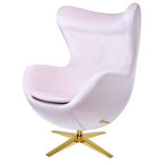 Podstawa Fotel Egg szeroki Velvet Gold jasny róż 30 - welur | złota