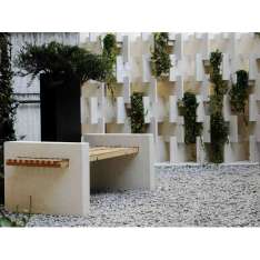 Ławka ogrodowa z kamienia z Lecce Pimar Lecce stone garden bench
