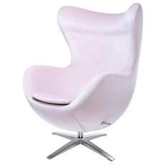 Podstawa Fotel Egg szeroki Velvet jasny róż 30 - welur | stal