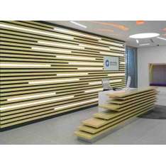 Lite drewno Recepcja biurowa Plexwood Office reception desk