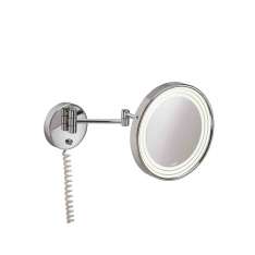 Okrągłe ścienne lustro do golenia z wbudowanym oświetleniem Pomd'Or Illusion 908251002