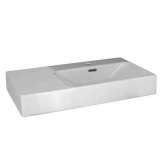 Prostokątna umywalka pojedyncza z przelewem Porcelanosa Essence-C