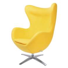 Podstawa Fotel Egg szeroki żółty 5 - wełna | stal