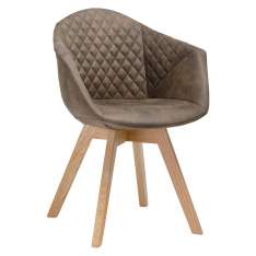 Podstawa Fotel Franky brązowy - dębowa