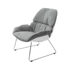 Podstawa Fotel Nino Jasno szary | płozy - polipropylen | chromowana