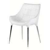 Podstawa Fotel Passion biały | ekoskóra - włókno szklane | chromowana