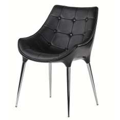 Podstawa Fotel Passion czarny | ekoskóra - włókno szklane | chromowana