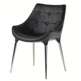 Podstawa Fotel Passion czarny | ekoskóra - włókno szklane | chromowana