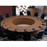 Okrągły drewniany stół konferencyjny Prof Bespoke conference tables