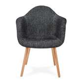 Podstawa Fotel Plush czarna Zebra - bukowa