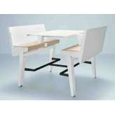 Składane biurko z aluminium z wbudowanymi krzesłami Prooff JOINTABLE