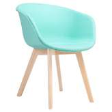 Podstawa Fotel Stay Soft Miętowy - tkanina | bukowa