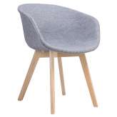 Podstawa Fotel Stay Soft szary - tkanina | dębowa