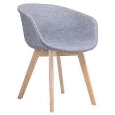 Podstawa Fotel Stay Soft szary - tkanina | dębowa