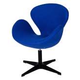 Podstawa Fotel Swan Black granatowy - wełna | czarna