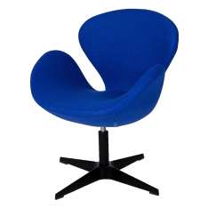 Podstawa Fotel Swan Black granatowy - wełna | czarna