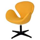 Podstawa Fotel Swan Black musztardowy - wełna | czarna
