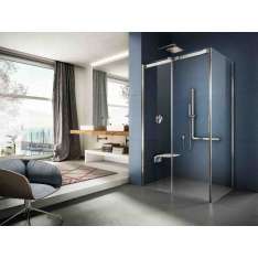 Narożna kabina prysznicowa ze szkła hartowanego z drzwiami przesuwnymi Provex Industrie Soft