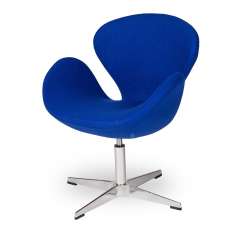 Podstawa Fotel Swan Silver granatowy - wełna | stal