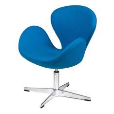 Podstawa Fotel Swan Silver Turkusowy - wełna | stal
