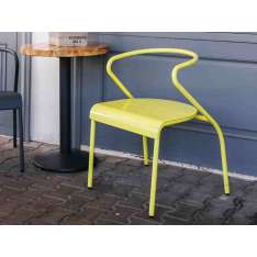 Metalowe krzesło restauracyjne z podłokietnikami Punto Design ODS 0077300