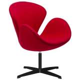 Podstawa Fotel Swan Wool Premium Black czerwony - wełna | czarna
