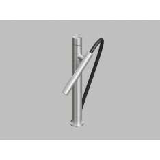 Bateria kuchenna nablatowa z wyciąganą wylewką prysznicową Quadrodesign INOX 400B