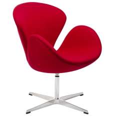 Podstawa Fotel Swan Wool Premium czerwony - wełna | stal